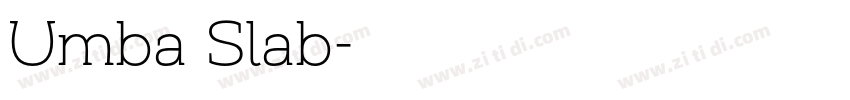 Umba Slab字体转换